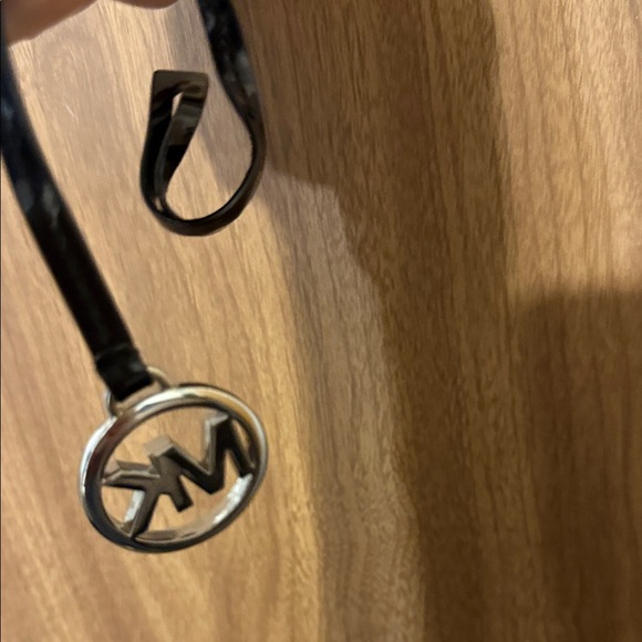Michael Kors Black Leather MK Charm - Picture 3 of 6